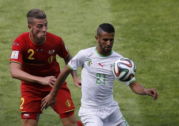 رياض محرز أمام بلجيكا في مونديال البرازيل