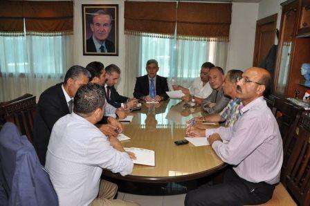 من اجتماع لواء الرياضة السورية مع رئيس واعضاء اتحاد الكرة