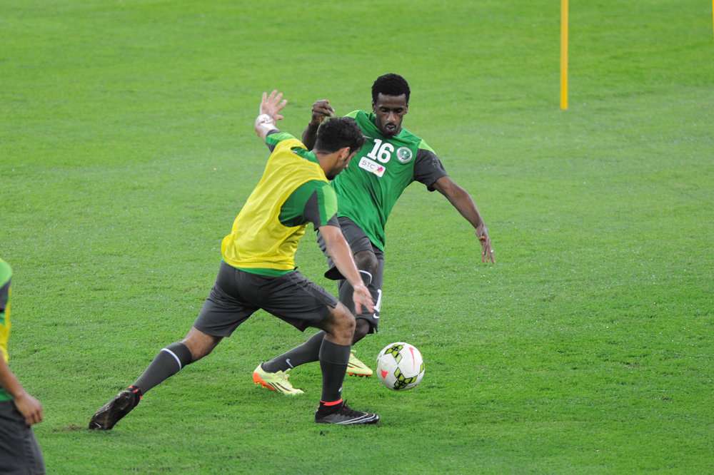 جانب من مران المنتخب السعودي الأخير استعداداً للبنان