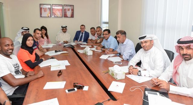 جانب من اجتماع ادارة البعثة مع الاتحادات المشاركة
