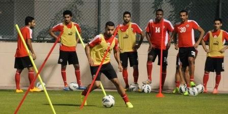 من تدريبات المنتخب البحريني اليوم