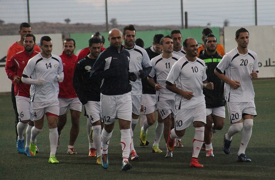 جانب من تدريبات المنتخب الفلسطيني