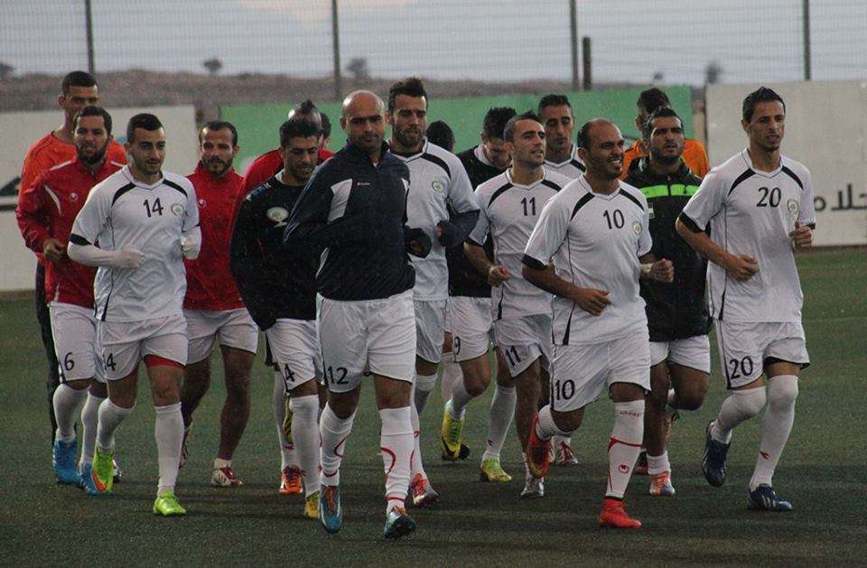 جانب من تدريبات المنتخب الفلسطيني