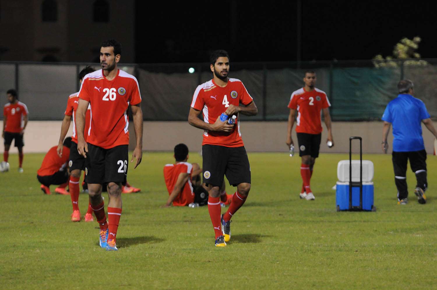 جانب من تدريب منتخب البحربن لكرة القدم الليلة