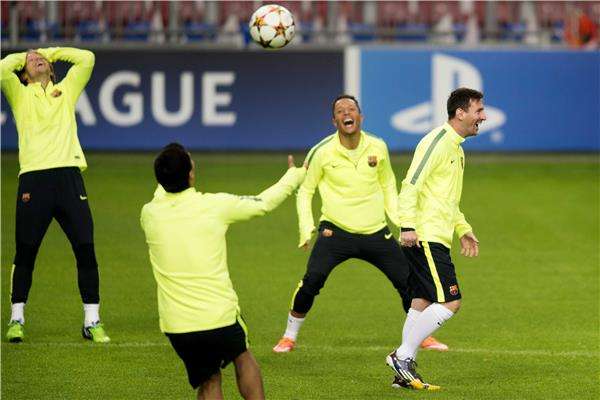 جانب من تدريبات برشلونة