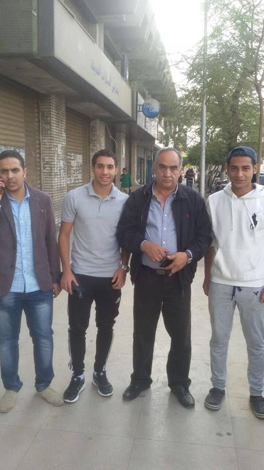 صورة المعارين شيكا ومحيي مع رئيس الاتحاد السكندري