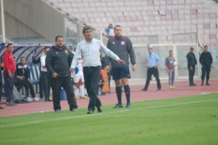  المدرب خالد بن يحي اثناء اللقاء