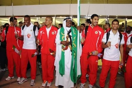 لقطات من وصول منتخب البحرين الي الرياض مساء اليوم