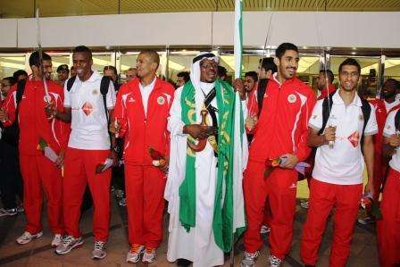 لقطات من وصول منتخب البحرين الي الرياض مساء اليوم