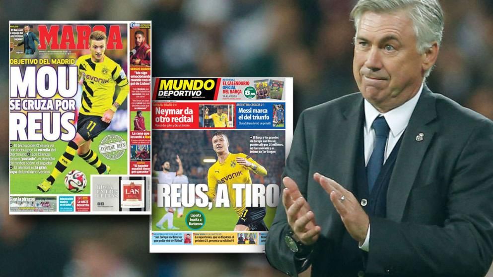 رويس على غلاف ماركا وموندو ديبورتيفو ويبدو انشيلوتي مهتما باللاعب الالماني