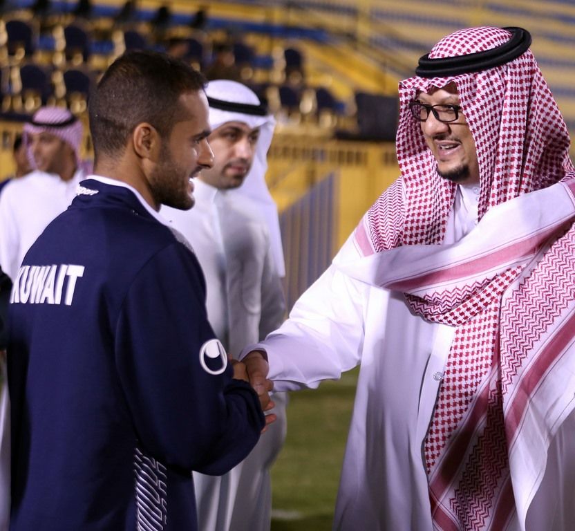 رئيس النصر يرحب بالدولي الكويتي المطوع