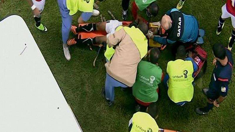 محمد بقشان يتلقى العلاج بعد سقوطه