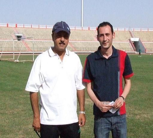مشرف كووورة مهند الكراعين والمدير الفني للمنتخب اليمني محسن صالح 