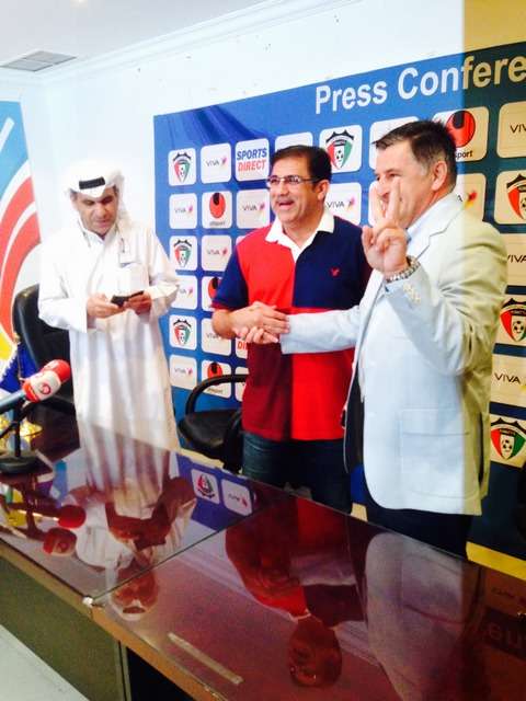 محمد ابراهيم وبونياك في المؤتمر الصحفي