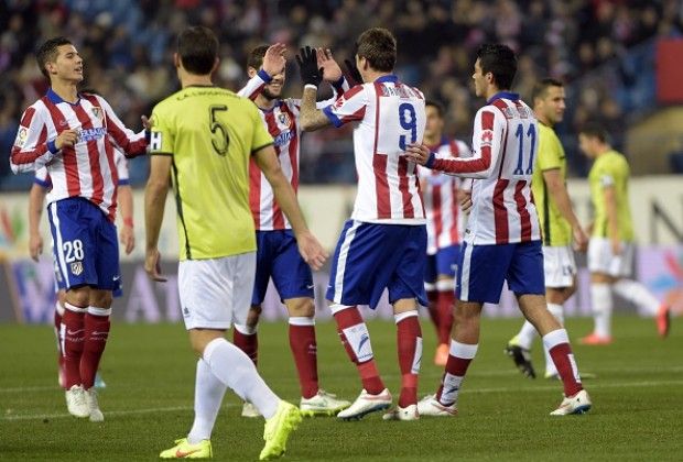 فرحة لاعبي أتلتيكو مدريد