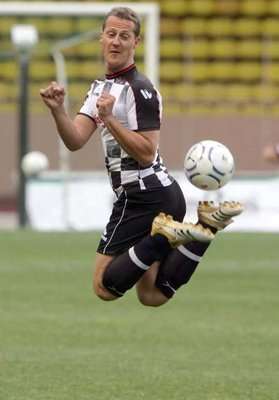 شوماخر يتدرب قبل مباراة ودية في مونتي كارلو - 20 مايو 2008