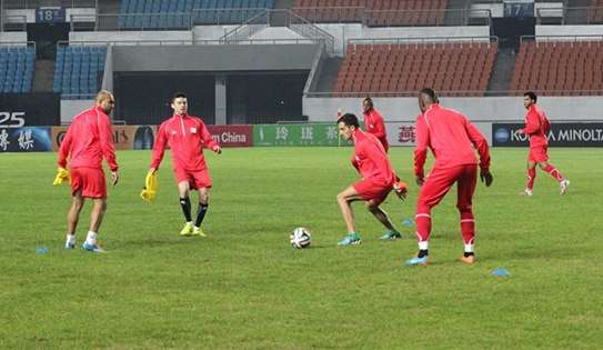 من تدريبات المنتخب في الصين