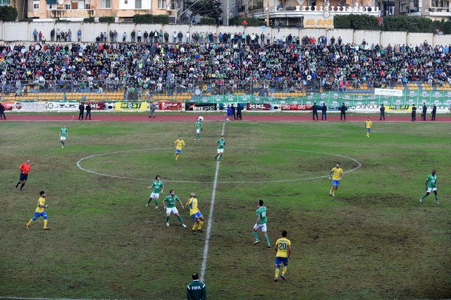 من مباراة الأنصار مع الصفاء الأسبوع الماضي في ختام الدور الأول للدوري اللبناني