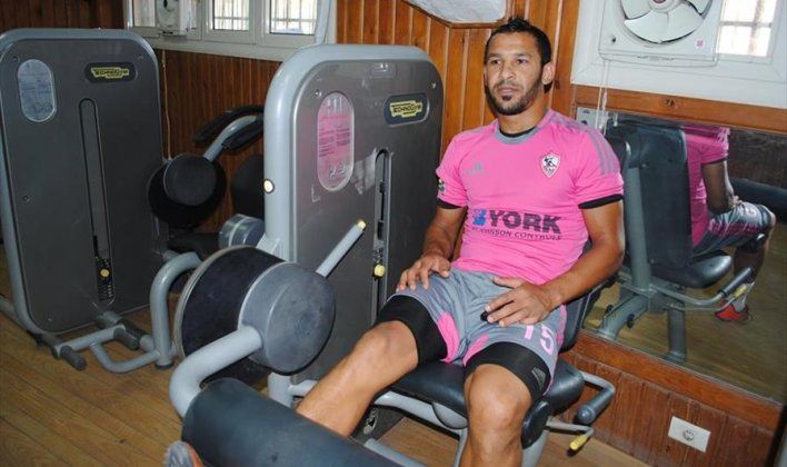 ​نور السيد في مران مع فريقه السابق الزمالك