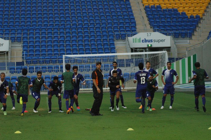تدريبات الاحماء التي جرت قبل الاحداث