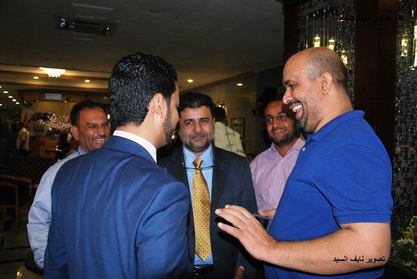مراسل كووورة مع وزير الرياضة رافت الاكحلي واحمد العيسي رئيس الاتحاد اليمني