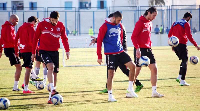 صور من تدريبات المنتخب التونسي في المنستير