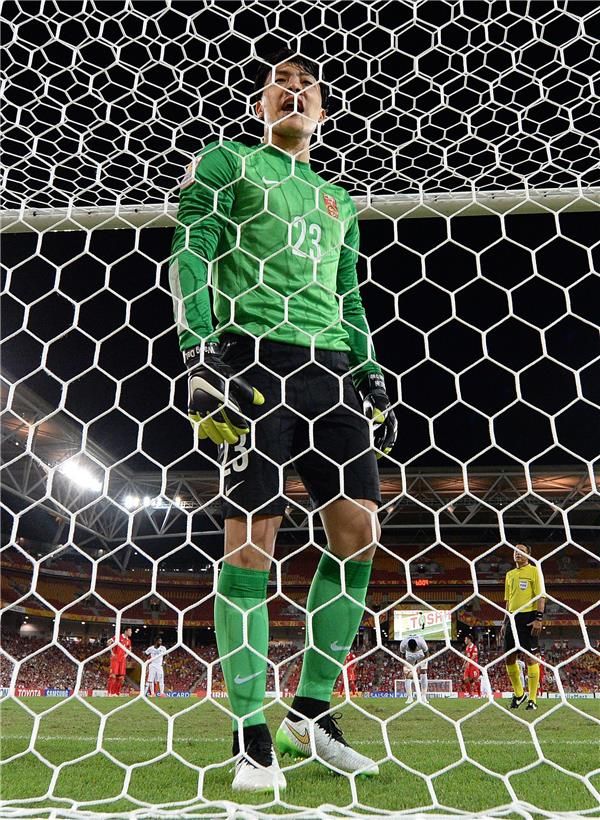 وانج دالي بعد صده ركلة الجزاء