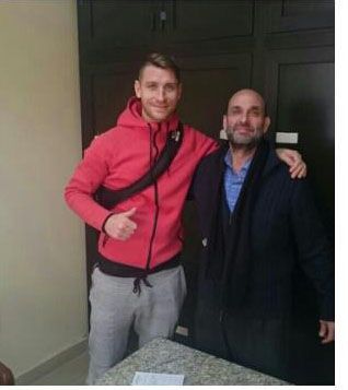 ومع رئيس نادي الراسينج جورج فرح
