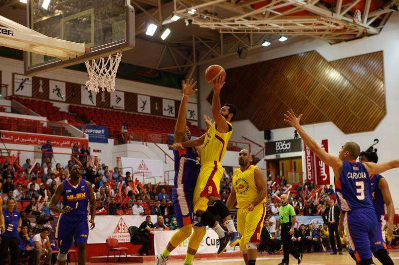 من مباراة الرياضي مع انلكس الفليبيني اليوم الأحد