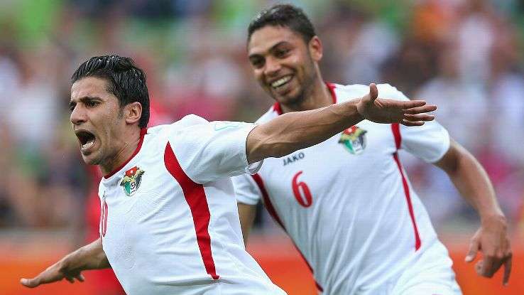 حمزة الدردور محتفلا بأحد أهدافه