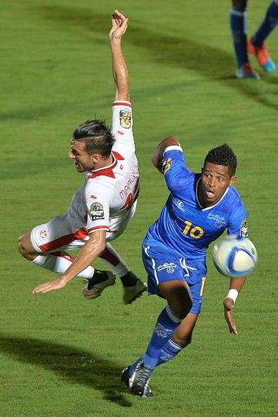 من مباراة تونس والرأس الأخضر