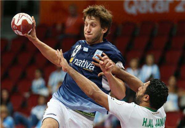 جانب من مباراة  السعودية و الأرجنتين