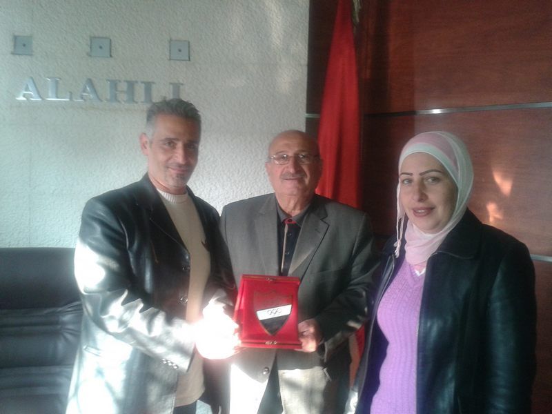 رئيس نادي الاتحاد السوري مع الوفد الكندي