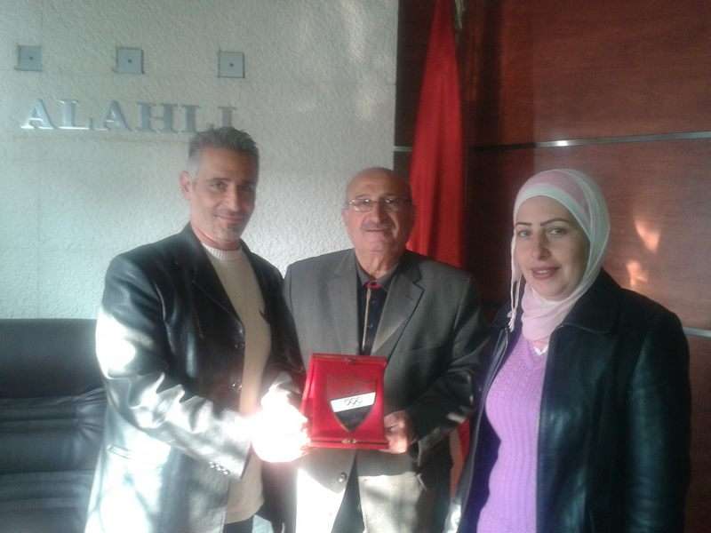 رئيس نادي الاتحاد السوري مع الوفد الكندي