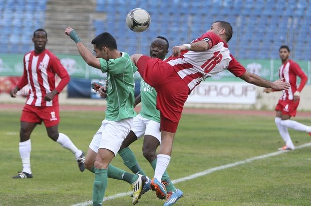 من مباراة الأنصار مع التضامن صور اليوم الأحد في الجولة ال 13 من الدوري اللبناني