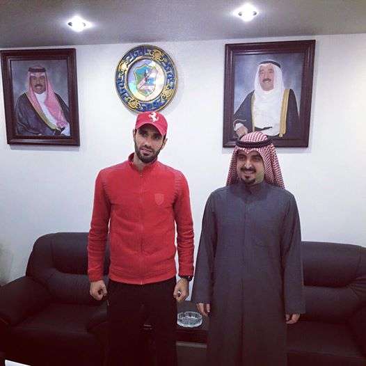 الديب مع رئيس نادي السالمية الكويتي