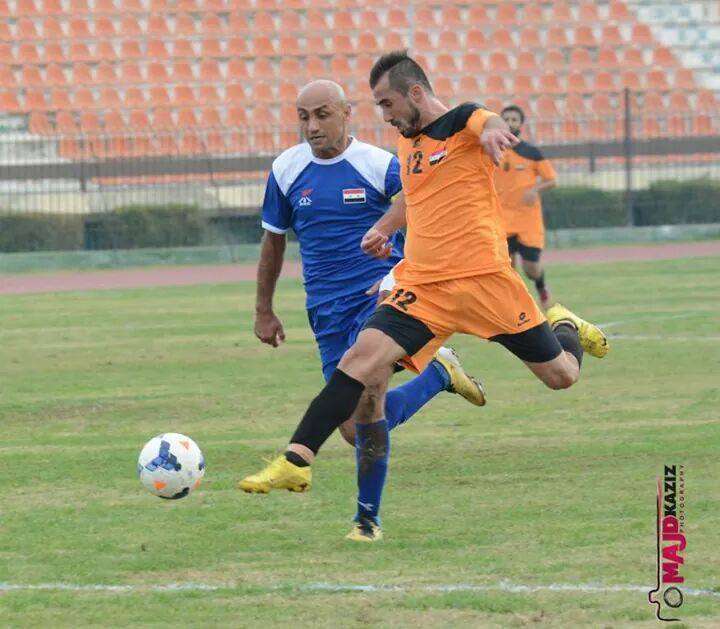محمد جعفر في احدى مباريات فريقه الوحدة السوري