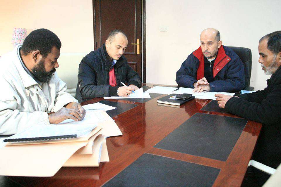 جانب من اجتماع اللجنة الفنية للملاكمة