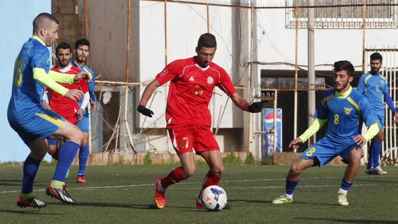 من مباراة "لبنان الأولمبي" مع الصفاء اليوم