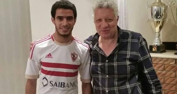 عمر جابر مع رئيس الزمالك