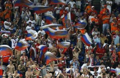 الجماهير الروسية لم تكن بكامل عددها في مباراة هولندا
