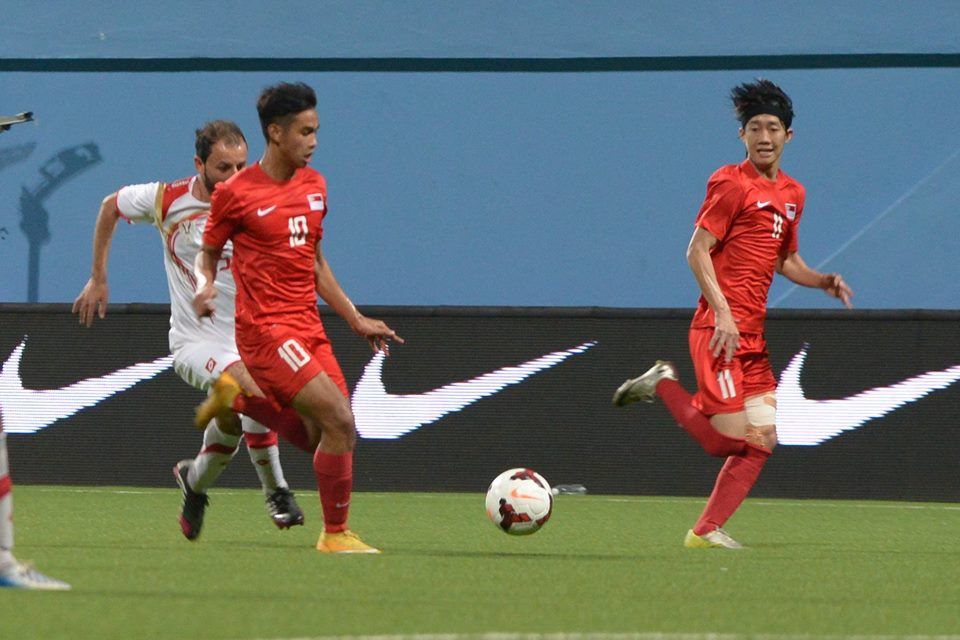 من مباراة الأولمبي السوري والسنغافوري