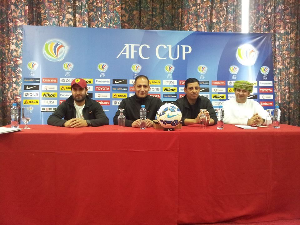 من مؤتمر الصحفي لمواجهة النهضة العماني والوحدة السوري