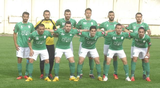 ​فريق الأنصار قبل مباراته الأخيرة الأسبوع الماضي مع الأخاء