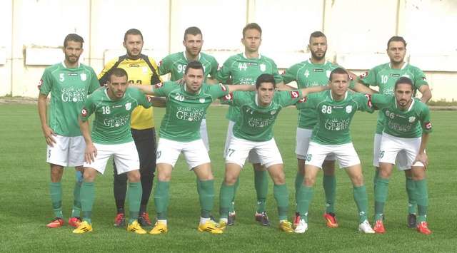 ​فريق الأنصار قبل مباراته الأخيرة الأسبوع الماضي مع الأخاء