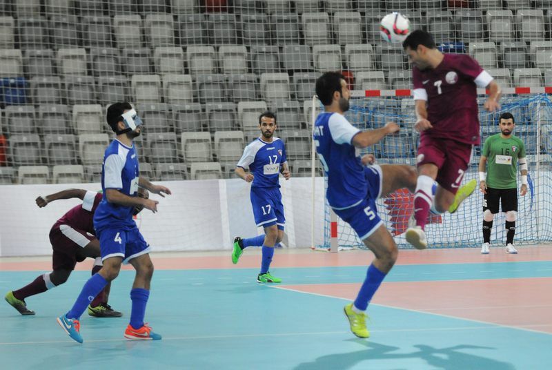 من لقاء منتخب قطر والكويت