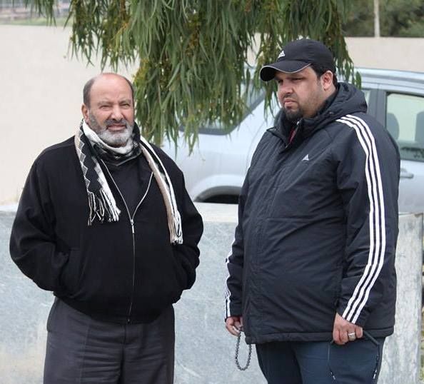 رئيس نادي المنشية وإداري الفريق يتابعان التدريب 