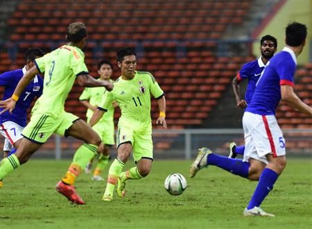 لاعب فريق يونج بويز السويسري الياباني كوبو في التصفيات الأولمبية