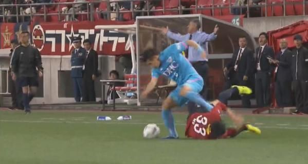 صورة تلفزيونية للكوري كيم عند دهسه الياباني كانازاكي