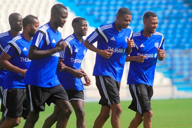 جانب من تدريبات فريق الهلال السوداني